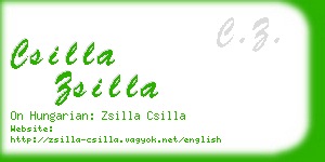 csilla zsilla business card